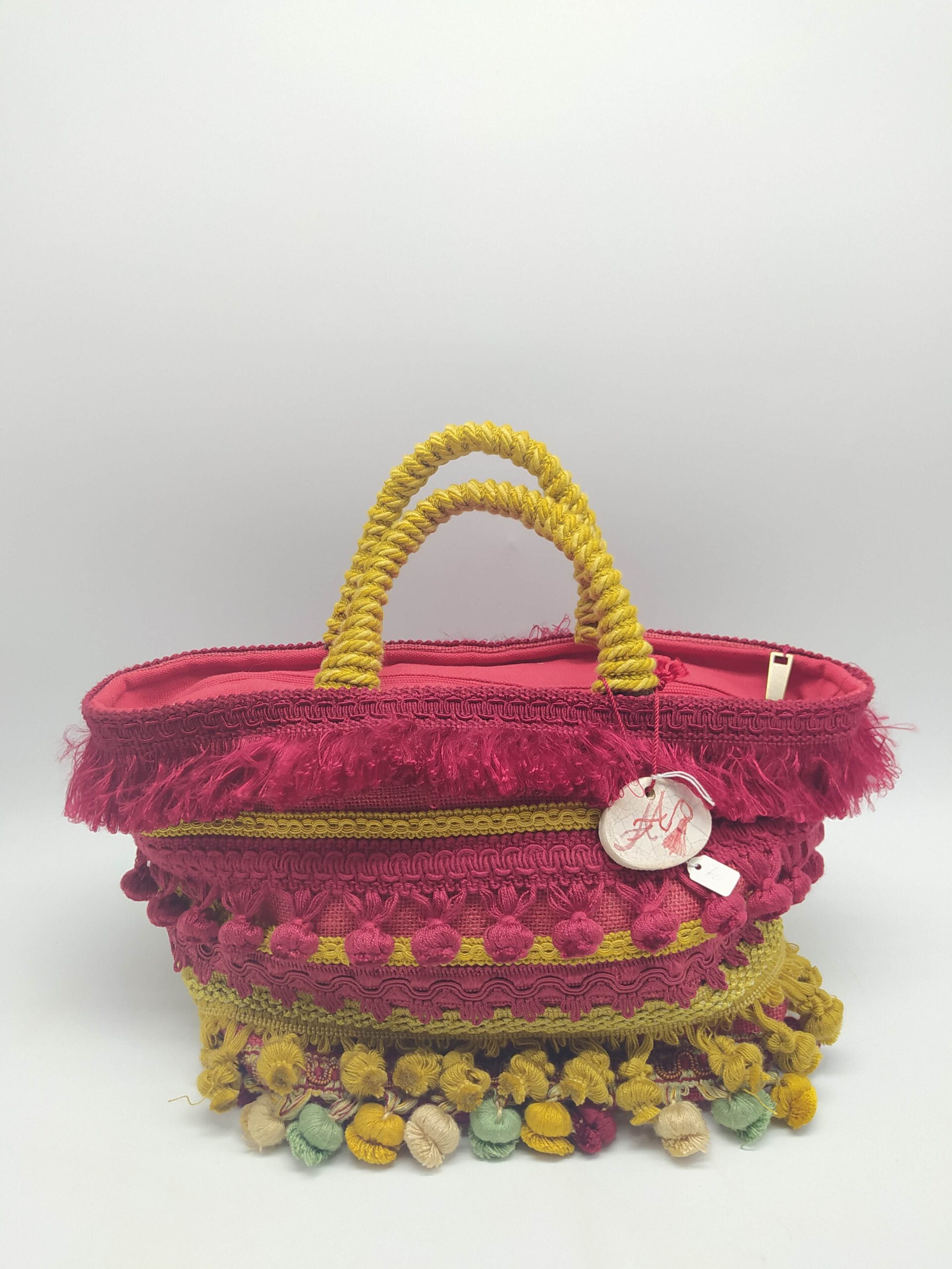 Handmade bag with tassels