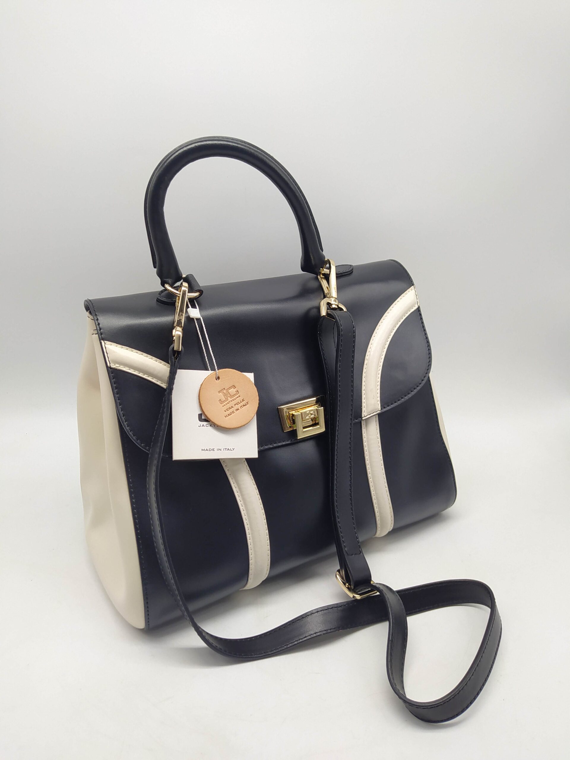 Borsa J&C bianca e nera