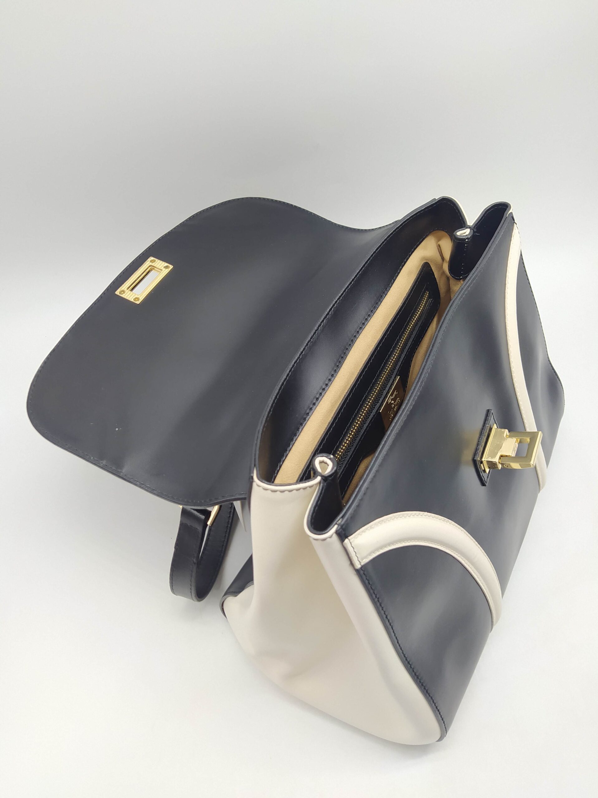 Borsa J&C bianca e nera